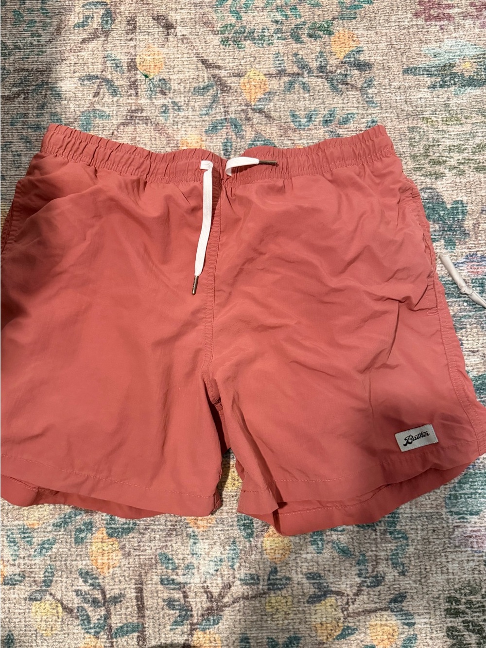 Bather Men's Rust Drawstring Swim Trunks
